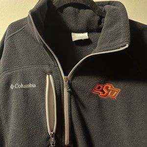 Oklahoma State Columbia Fleece Light Weight Half Zip OSU Chest Pocket